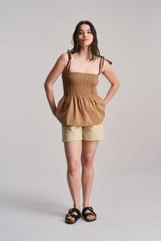 GAIA - Cheesecloth Vest - Tan via KOMODO
