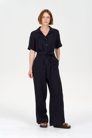 AMARIE Tencel Linen Jumpsuit - Navy from KOMODO