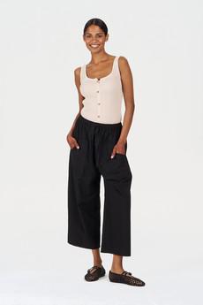 CLEO Organic Cotton Trouser - Black via KOMODO