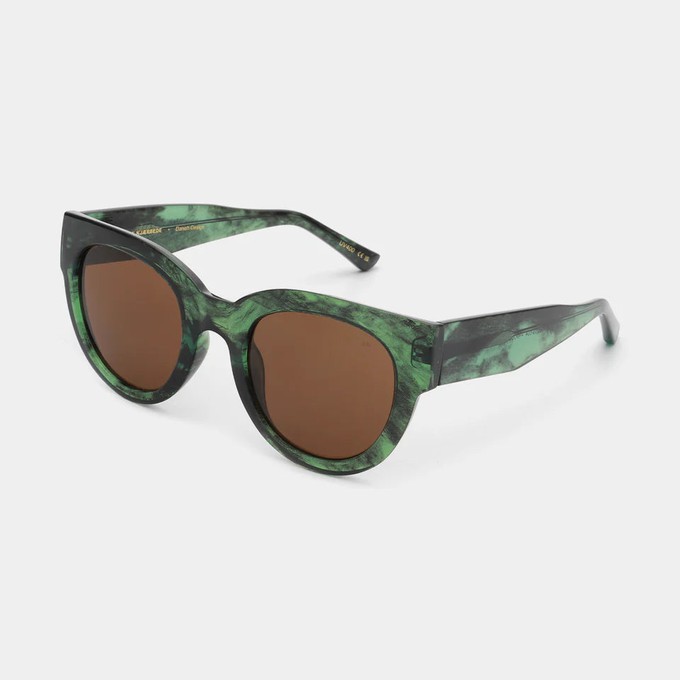 LILLY - Green Marble Transparent Sunglasses by A.Kjaerbede from KOMODO