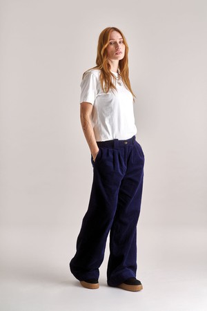 LOLA Organic Cotton Cord Trouser - Navy from KOMODO