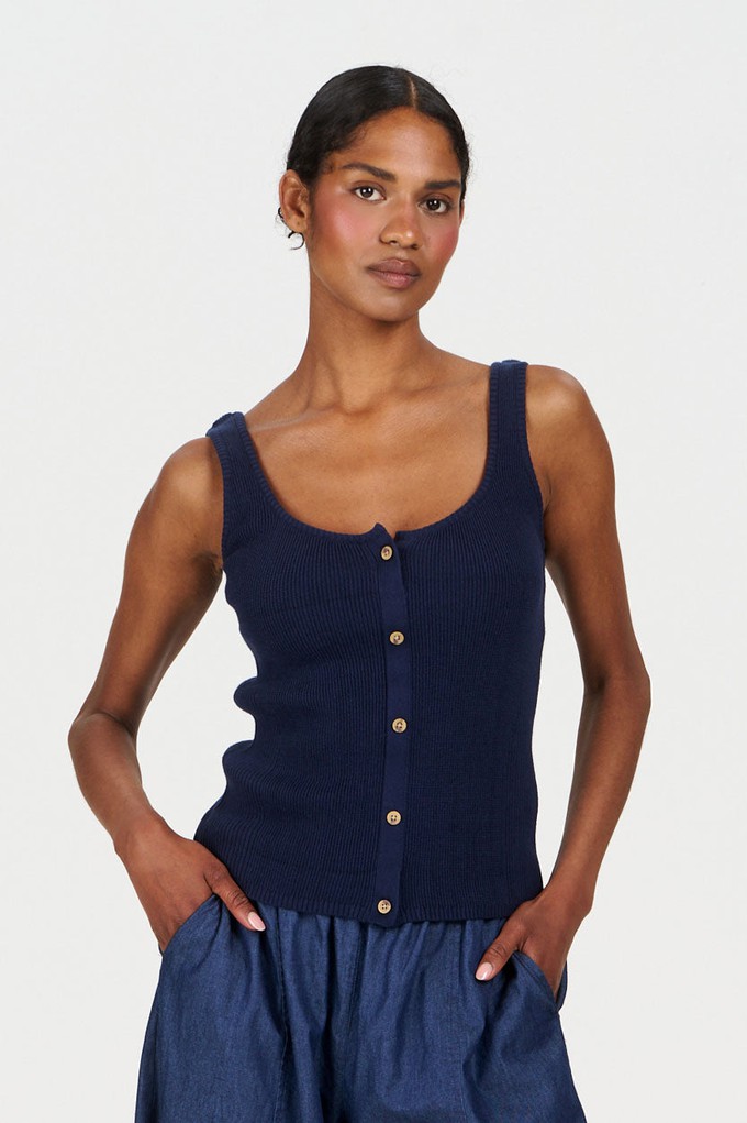 COVE Vest Organic Cotton Vest - Navy from KOMODO