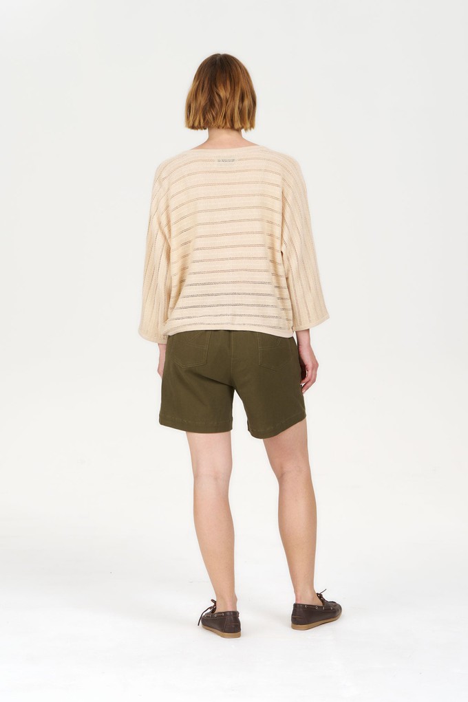 MALI Organic Ramie Cotton Batwing Cardigan - Sand from KOMODO