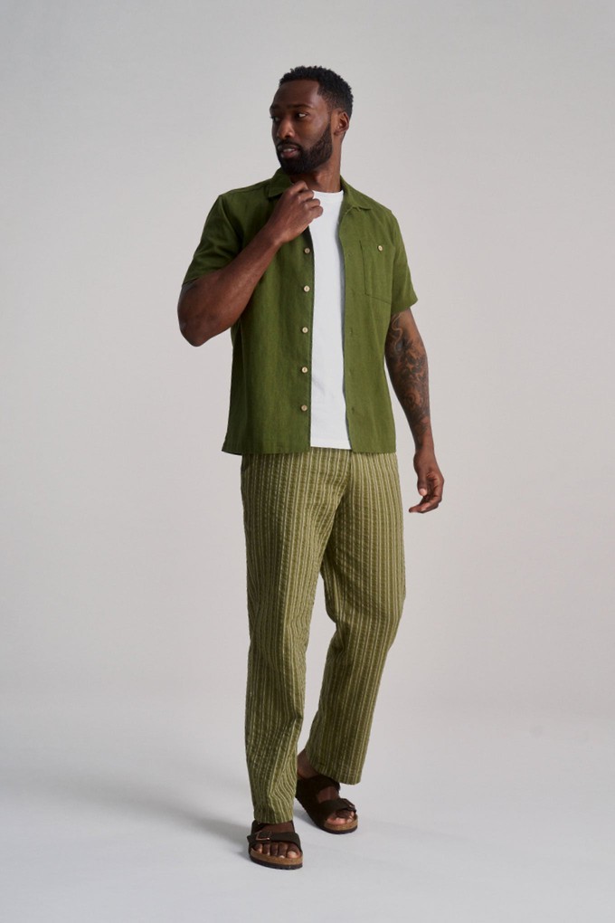 SPINDRIFT - Organic Linen Cotton Shirt - Khaki from KOMODO