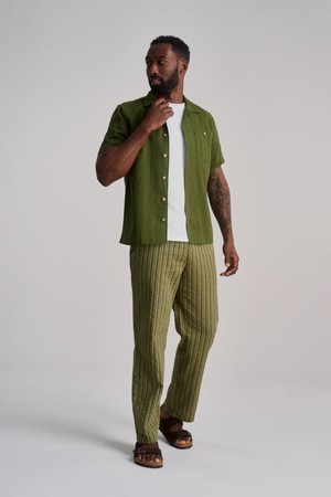 SPINDRIFT - Organic Linen Cotton Shirt - Khaki from KOMODO