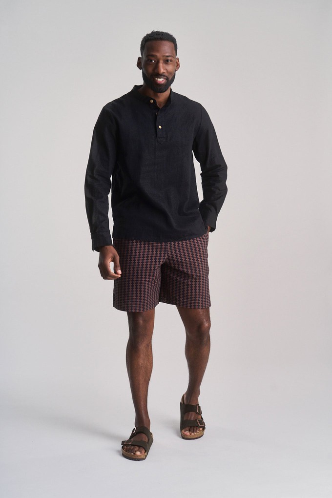 JERRY - Organic Cotton Shorts - Brown Stripe from KOMODO