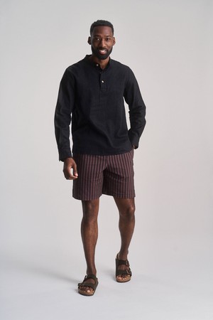 JERRY - Organic Cotton Shorts - Brown Stripe from KOMODO