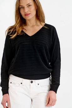 PIA Organic Cotton Pointelle Jumper - Black via KOMODO