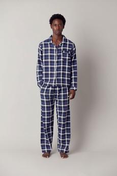 JIM JAM - Mens Organic Cotton Pyjama Set Dark Navy via KOMODO