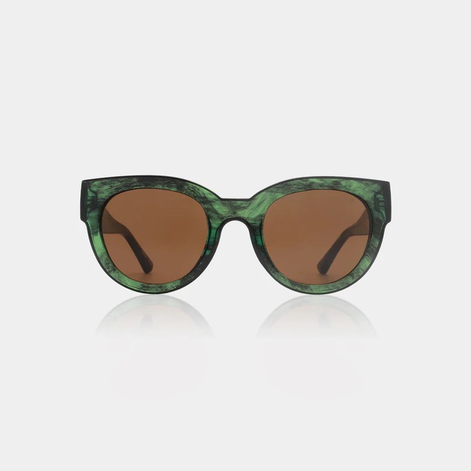 LILLY - Green Marble Transparent Sunglasses by A.Kjaerbede from KOMODO