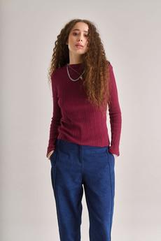 MUNI Organic Cotton Top - Wine Red via KOMODO