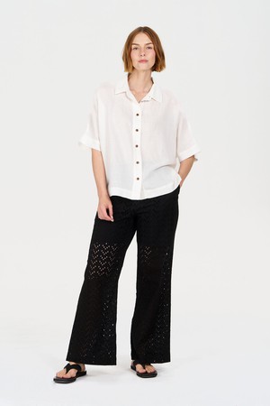 KIMONO Tencel Linen Shirt - White from KOMODO