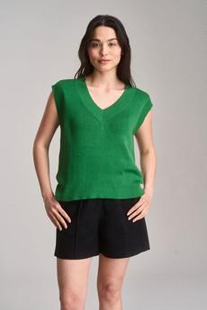SANDER - Cotton Tencel Vest - Jungle Green via KOMODO