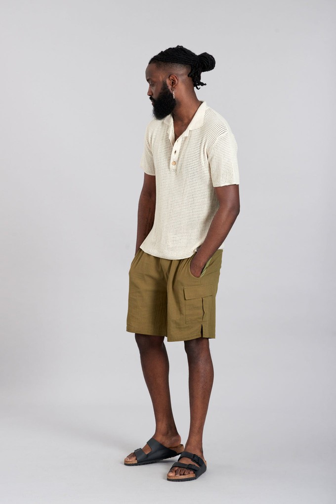 OLIVER - Organic Cotton Polo Top Ivory Melange from KOMODO
