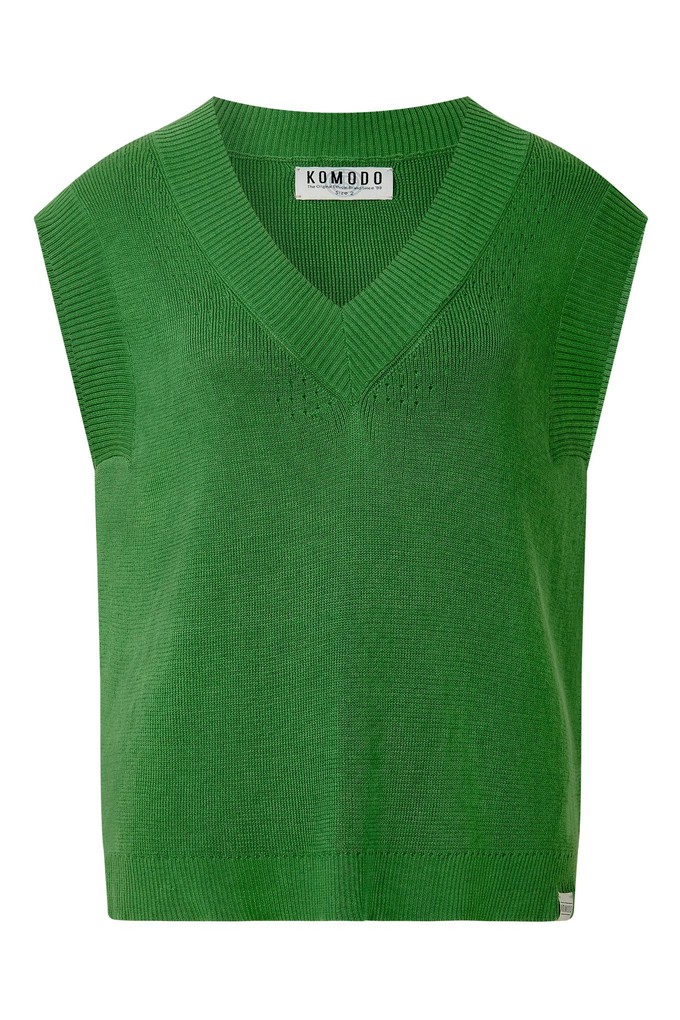 SANDER - Cotton Tencel Vest - Jungle Green from KOMODO