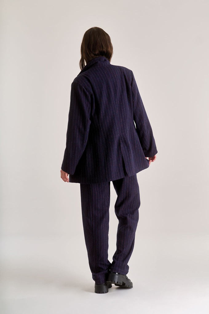 MADDIE Recycled Poly Wool Trouser - Navy from KOMODO