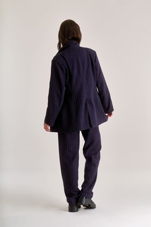 MADDIE Recycled Poly Wool Trouser - Navy from KOMODO