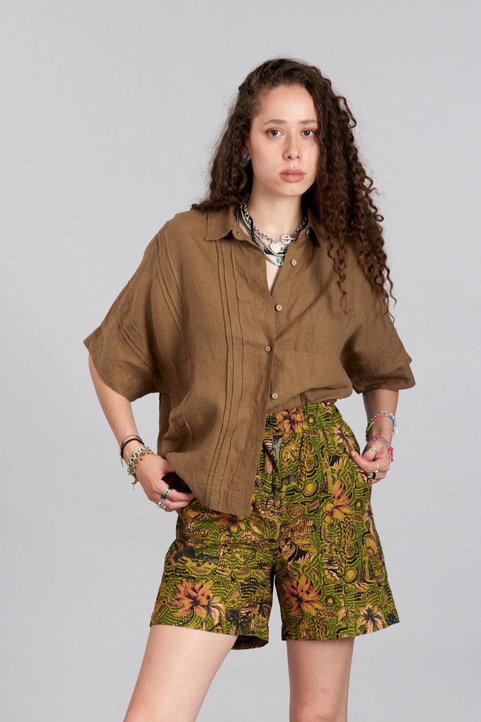 KIMONO - Linen Shirt Khaki from KOMODO