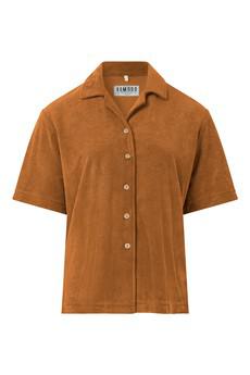 OCEAN - Organic Cotton Blend Terry Towelling Shirt - Golden Brown via KOMODO