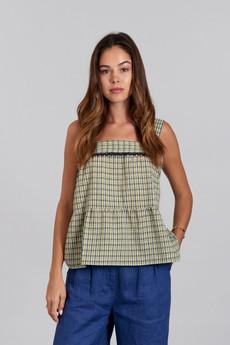 CAITLIN - Organic Cotton Top Summer Check via KOMODO