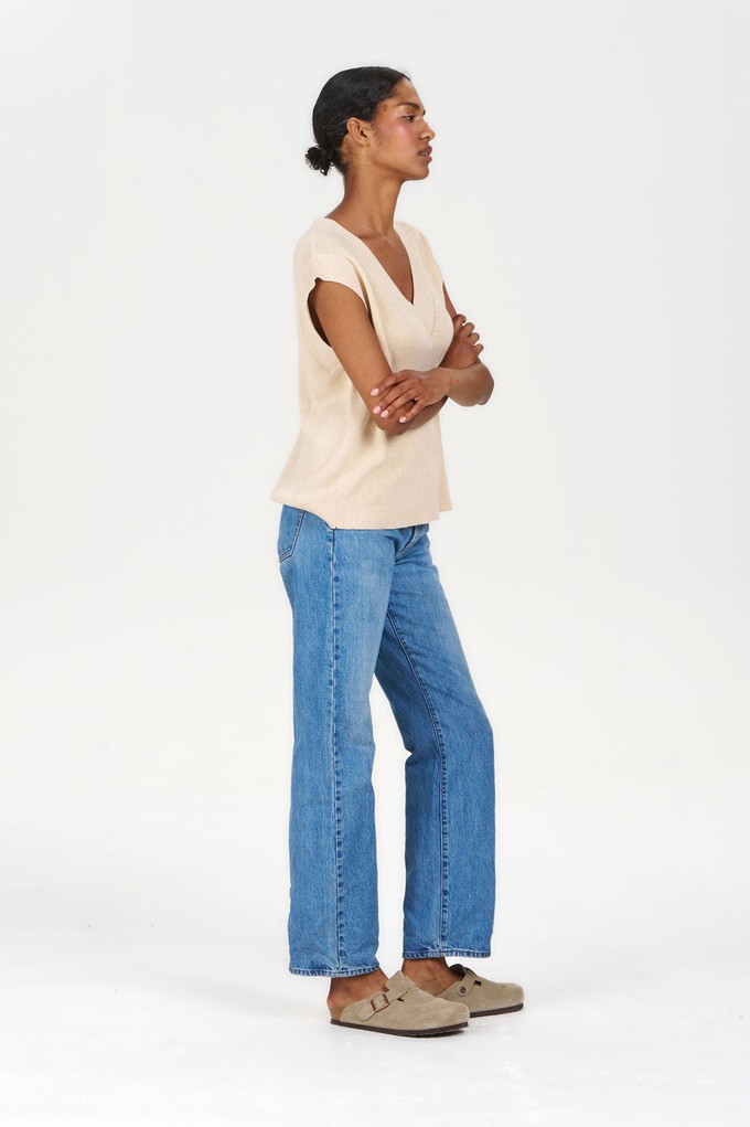 SANDER Organic Ramie Cotton Vest - Sand from KOMODO