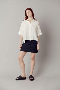 SUKI Organic Cotton Mini Skirt - Dark Navy via KOMODO