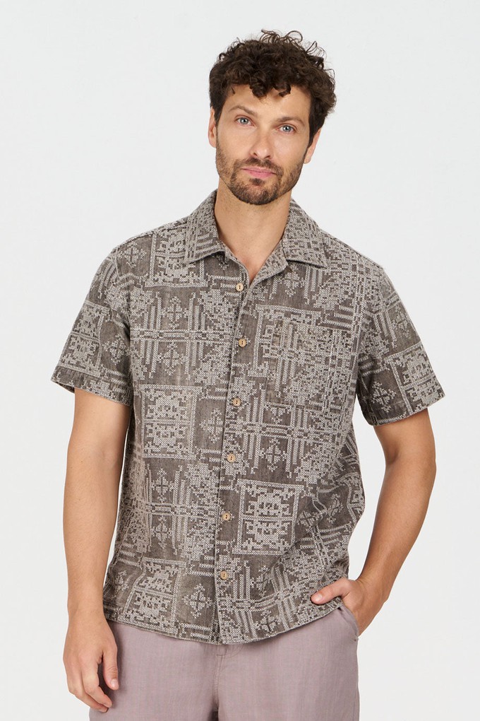 SPINDRIFT Embroidered Organic Linen Shirt from KOMODO