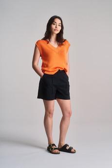 EMMIE - Organic Linen Cotton Shorts - Black via KOMODO