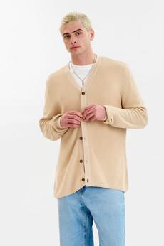 LUCAS Organic Cotton Cardigan - Cream via KOMODO