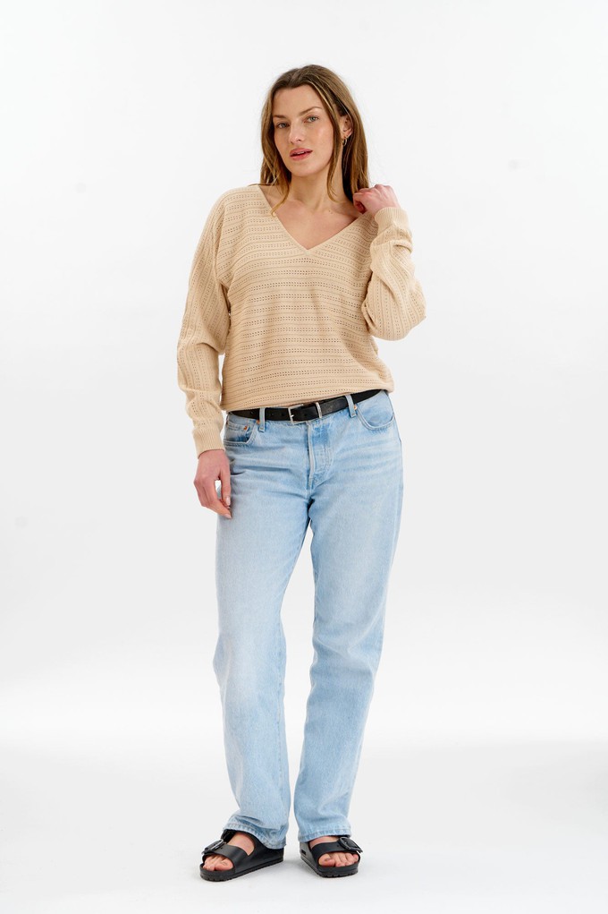 PIA Organic Cotton Pointelle Jumper - Cream from KOMODO