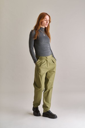 LYLA Cotton Tencel Trouser - Olive from KOMODO