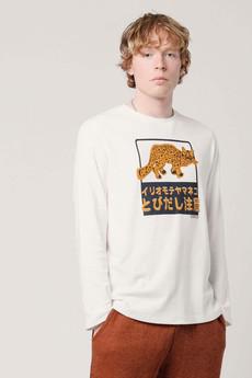 HAKON IRIOMOTE CAT  - Organic Cotton Tee Off White via KOMODO