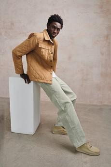 MAKULU - Organic cotton trouser - Green ticking stripe via KOMODO