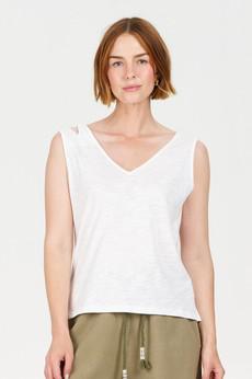 MALA Organic Cotton Vest - White via KOMODO