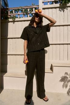 KHARI Organic Cotton Trouser - Black via KOMODO