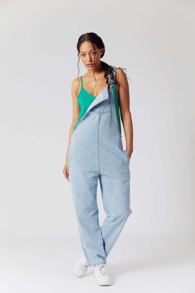 JOY Organic Cotton Denim Dungarees - Stone Wash from KOMODO