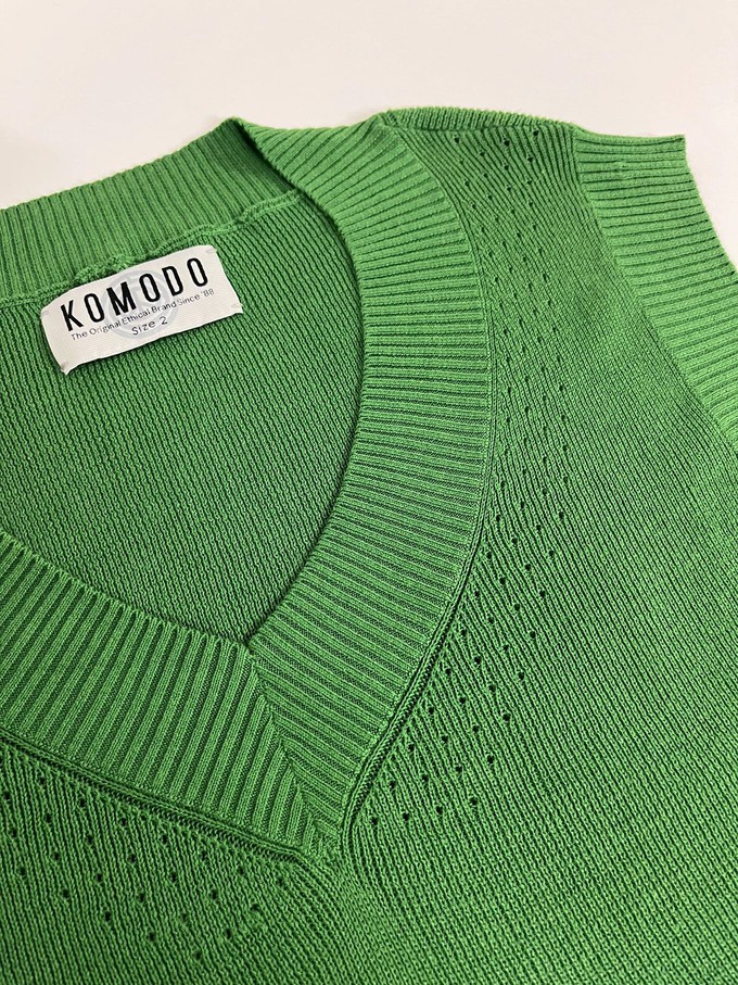 SANDER - Cotton Tencel Vest - Jungle Green from KOMODO