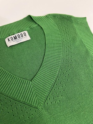SANDER - Cotton Tencel Vest - Jungle Green from KOMODO