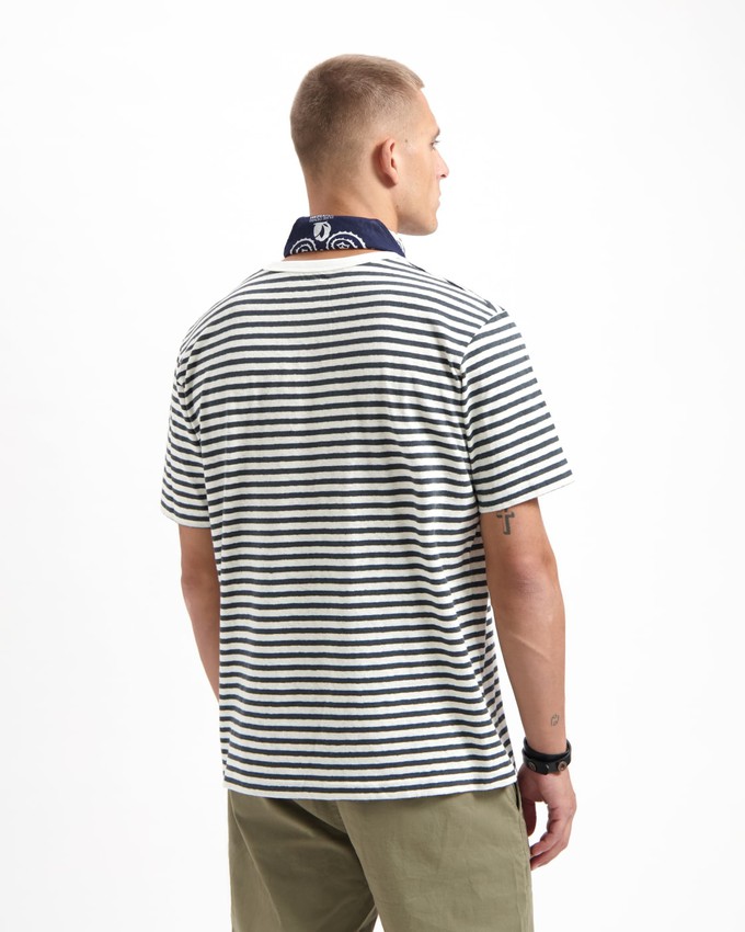 Liam Striped Cotton Hemp T-shirt from Kuyichi