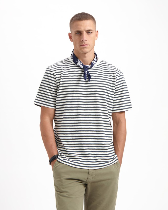 Liam Striped Cotton Hemp T-shirt from Kuyichi