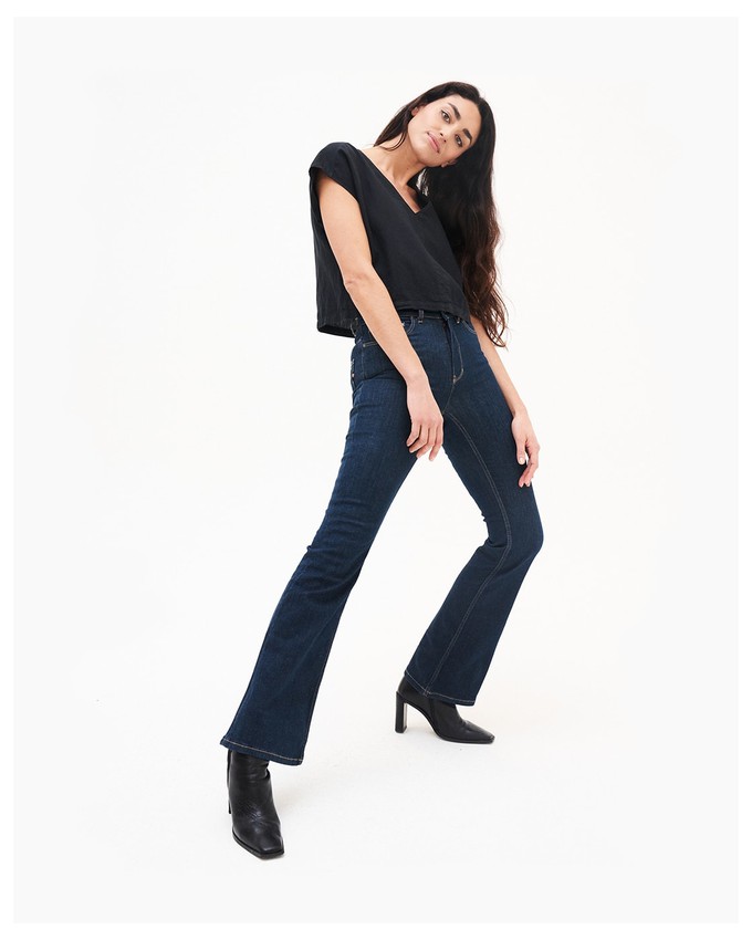 Lisette Flare Dark Rinse from Kuyichi