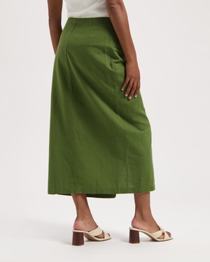 Hanna Linen Wrap Skirt from Kuyichi