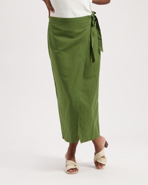 Hanna Linen Wrap Skirt from Kuyichi