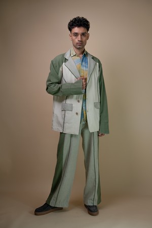 Meadows Unisex Colour Blocked Blazer from Lafaani