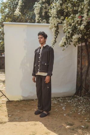 Sonder Unisex Black Bomber & Utility Pants from Lafaani