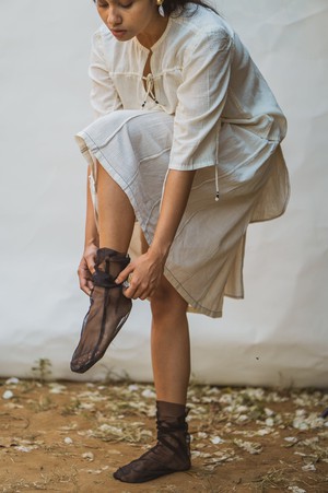 Sonder Ruched Blouse & Layered Skirt from Lafaani