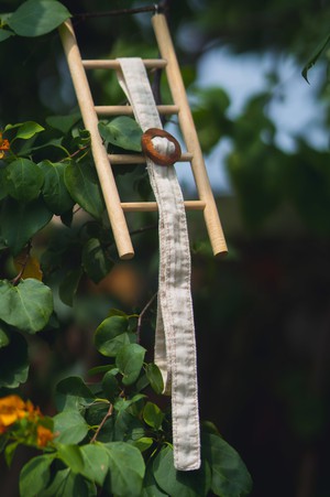 Narrow Belt with Wooden Buckle from Lafaani