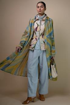 Meadows Unisex Hand Painted Trench via Lafaani