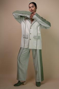 Meadows Unisex Colour Blocked Blazer via Lafaani