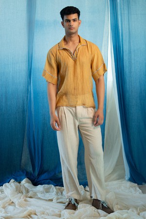 AY Unisex Chanderi Shirt from Lafaani